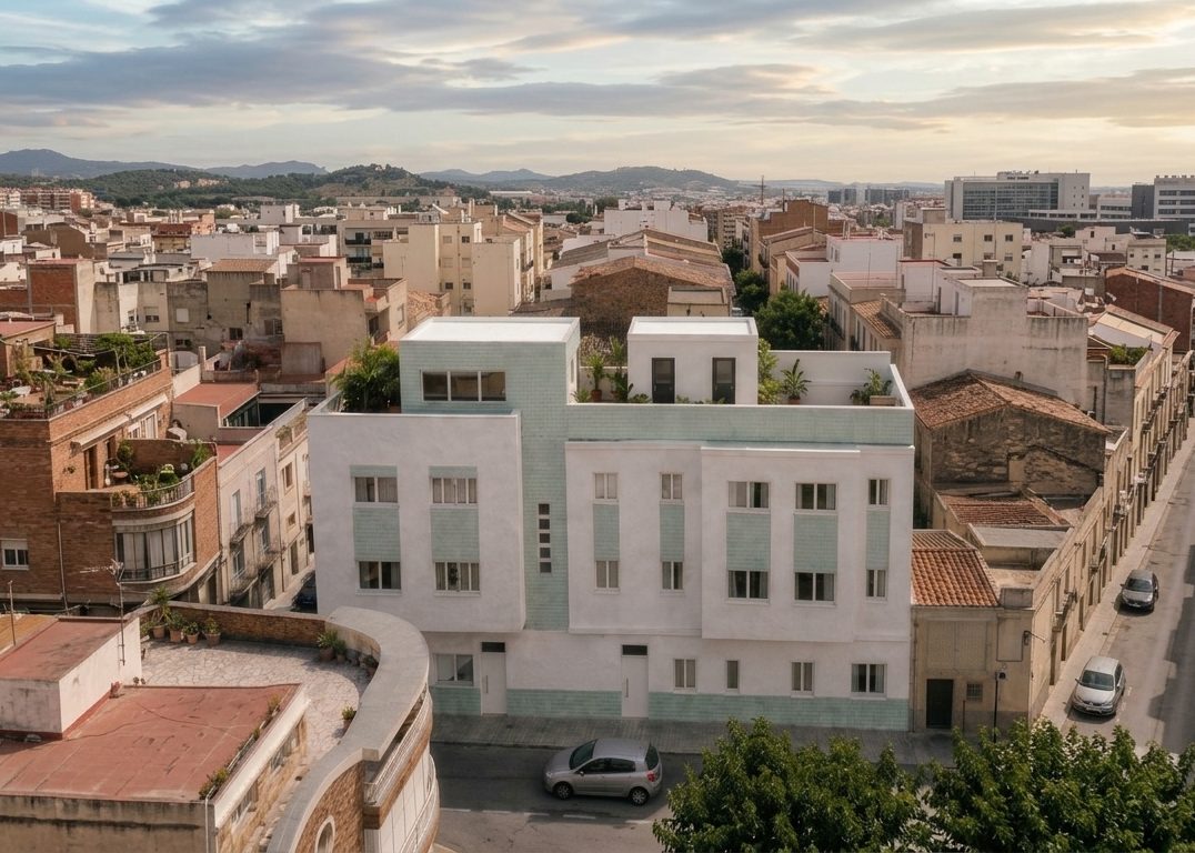 Vista aérea del edificio de Colom